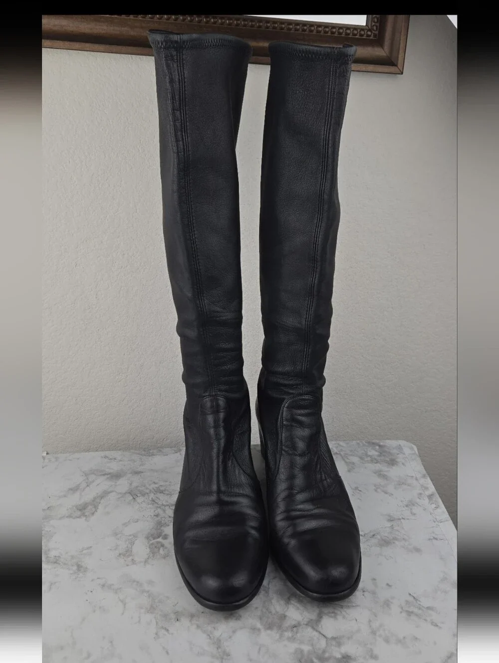 Stuart Weitzman Black Leather Boots